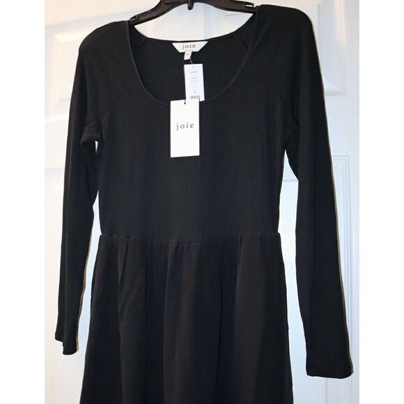 Joie DR035187881 Women's Sz M Black Racine Silk Square Neck Maxi Dress - Picture 7 of 15